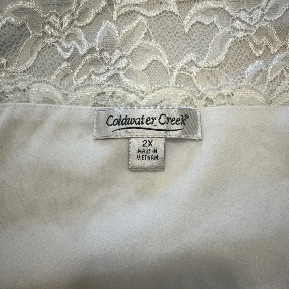 Coldwater Creek Cami Top Womens Lace Feminine Holiday Shirt Size 2x - Picture 4 of 7
